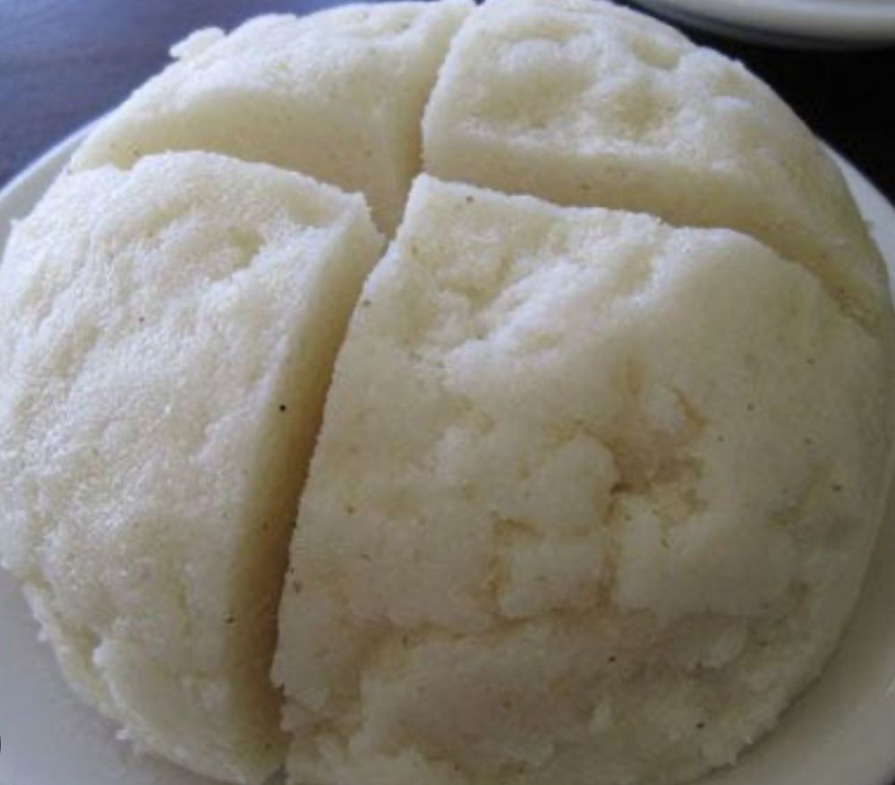 Ugali with sukuma wiki